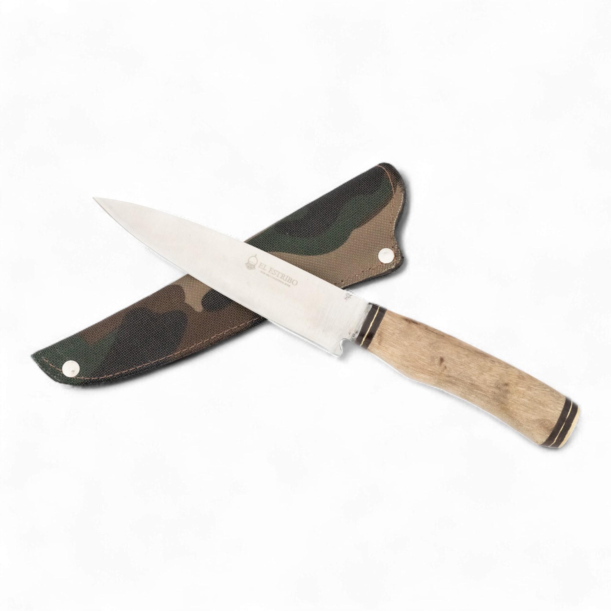 Cuchillo Madera 14Cm Acero Inox EL ESTRIBO con Vaina Estampada - Image 2