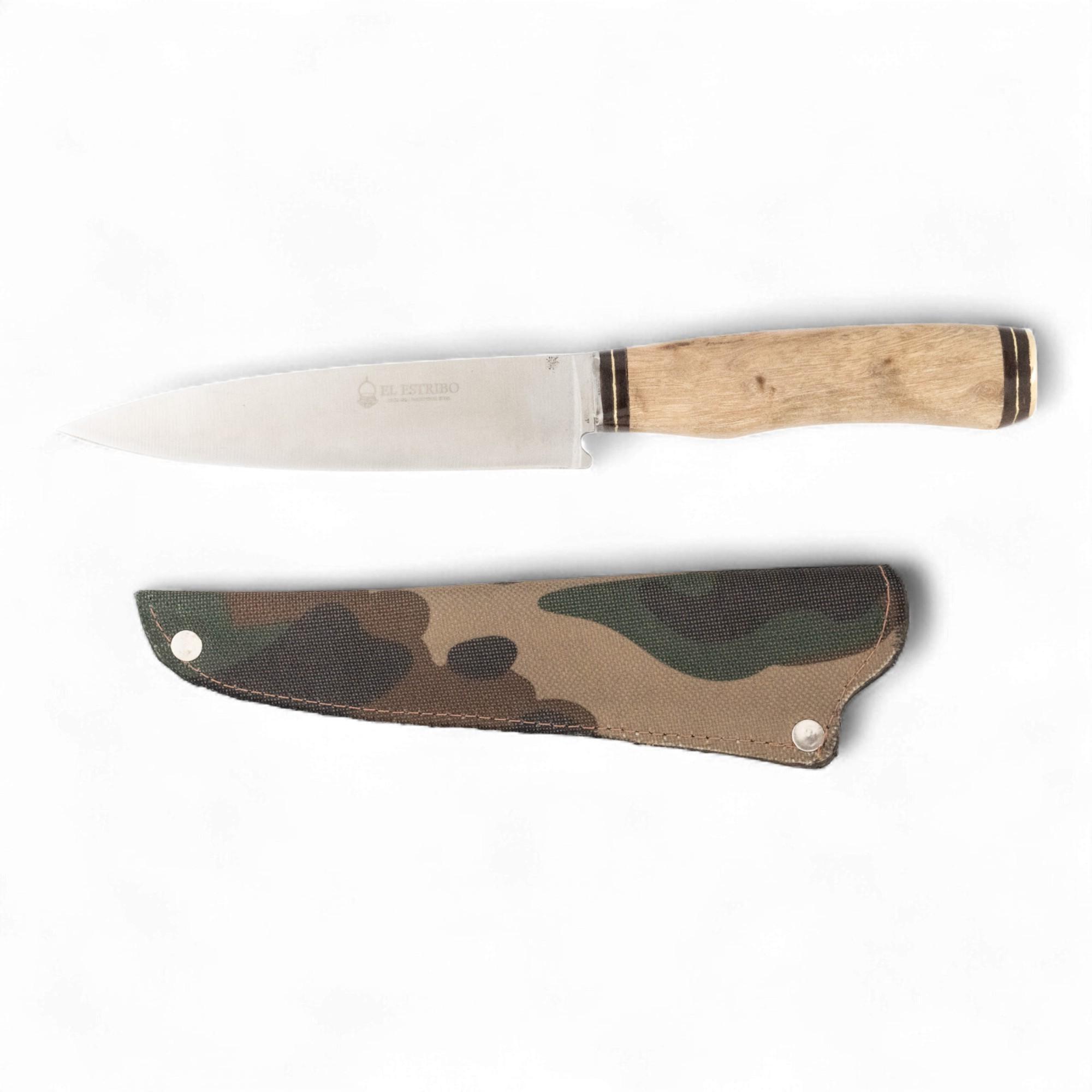 Cuchillo Madera 14Cm Acero Inox EL ESTRIBO con Vaina Estampada - Image 3